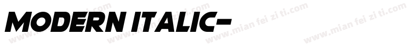 Modern Italic字体转换